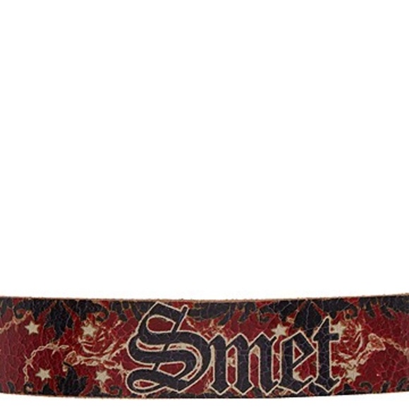 SMET SM 3012 Leather Belt Size Medium Merlot